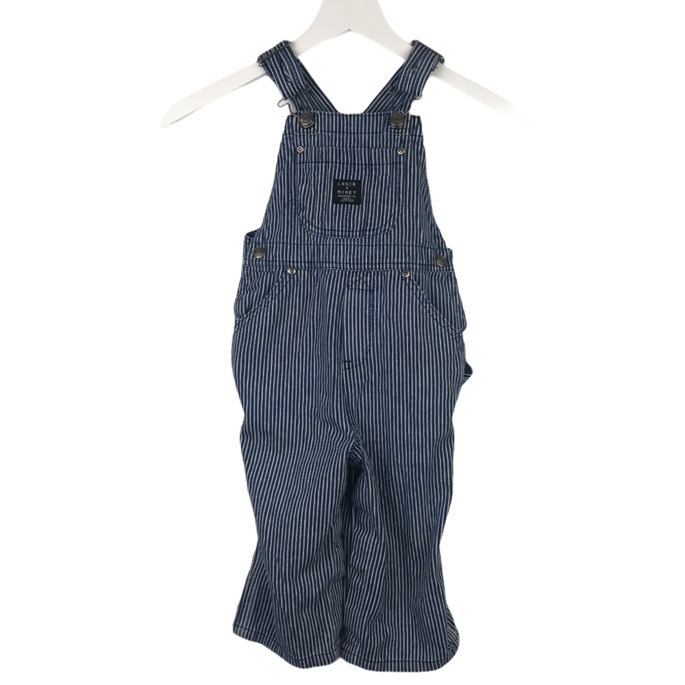 Lakin McKey Denim Railroad Stripe Bib Overalls